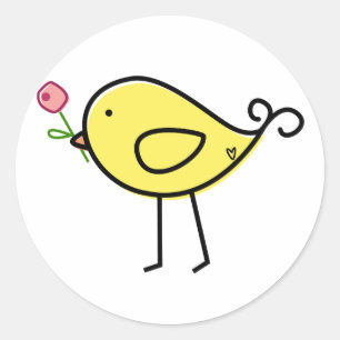 Pegatina Redonda Lil' Birdie