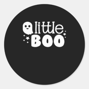 Pegatina Redonda Lil Boo Halloween estilo vintage