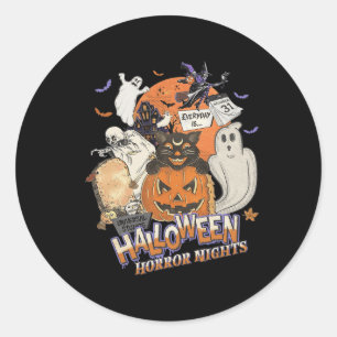 Pegatina Redonda Lil Boo Halloween Noches De Horror Cada 3 De Octub