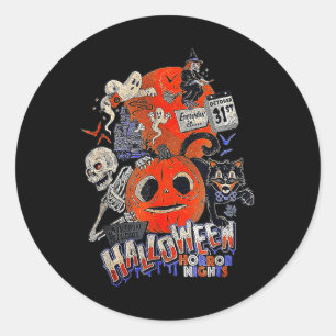 Pegatina Redonda Lil Boo Halloween Noches De Horror Cada 3 De Octub