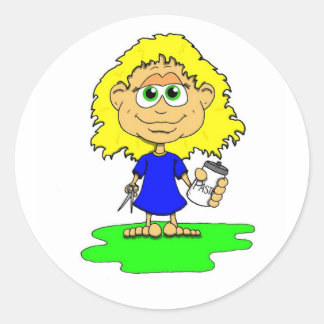 Pegatina Redonda Lil Crafty