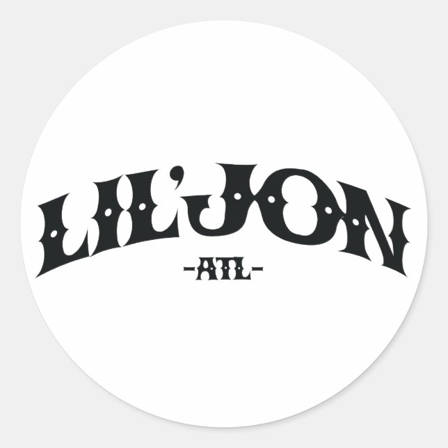 Pegatina Redonda Lil Jon "ATL" (Anverso)