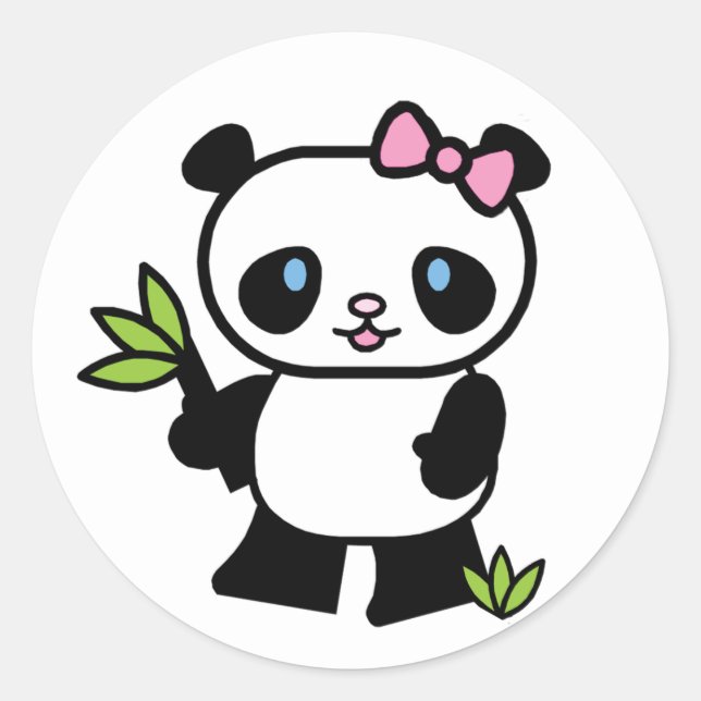 Pegatina Redonda Lil Panda Chica (Anverso)