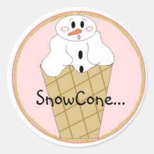 Pegatina Redonda Lil' Snowcone