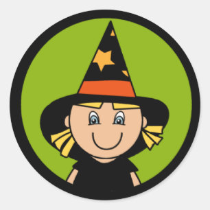 Pegatina Redonda Lil' Witch