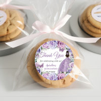 Lila Lavanda Floral Quinceañera Princesa