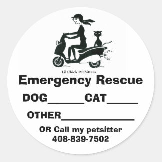 Pegatina Redonda LILCHICK_LOGO 2, Rescate de Emergencia,... - Perso