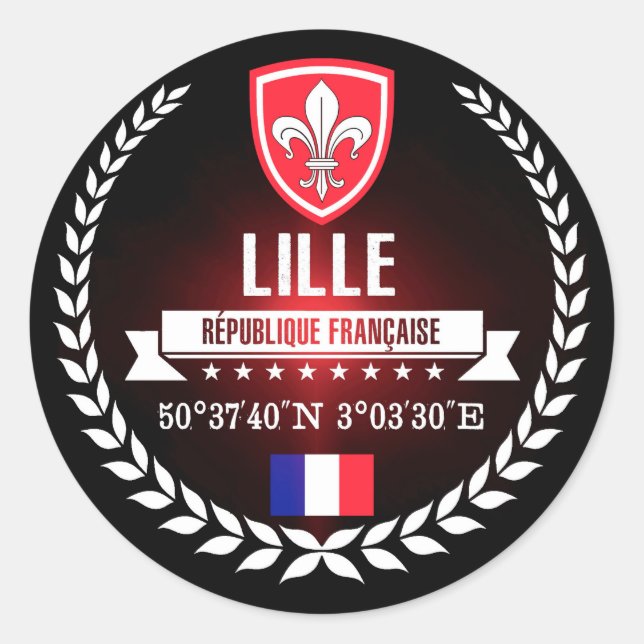 Pegatina Redonda Lille (Anverso)