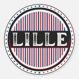 Pegatina Redonda Lille City Pride Emblem – French Identity