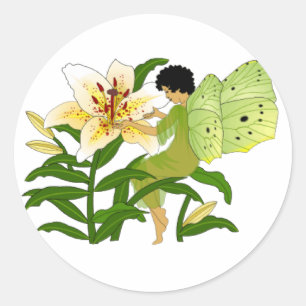 Pegatina Redonda Lilly Fairy