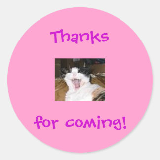 Pegatina Redonda Lillytalk, ¡Gracias por venir!