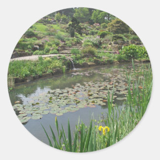 Pegatina Redonda Lily Pond en RHS Wisley