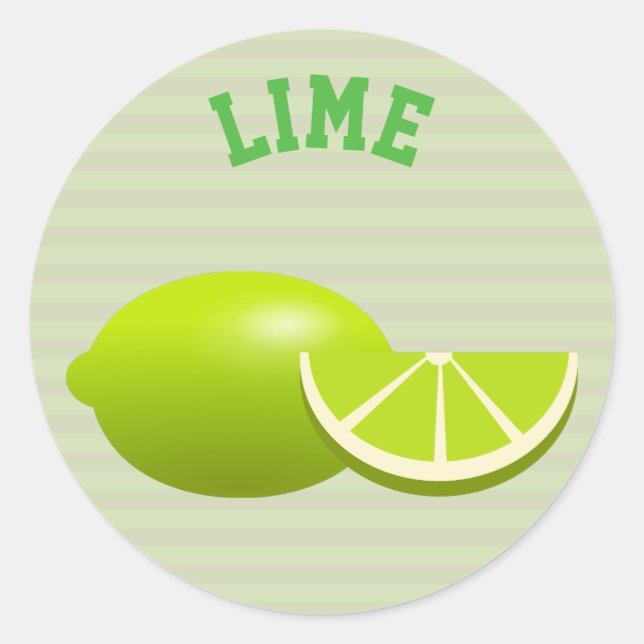 Pegatina Redonda Lime (Anverso)