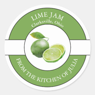 Pegatina Redonda Lime Jam Label