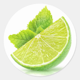 Pegatina Redonda Lime Slice