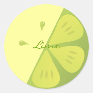 Pegatina Redonda Lime Slice