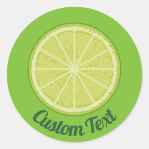 Pegatina Redonda Lime Slice