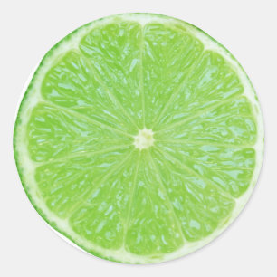 Pegatina Redonda lime slice