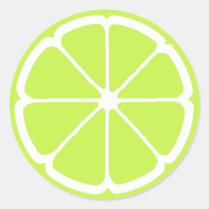 Pegatina Redonda LIME SLICE de SHARON SHARPE