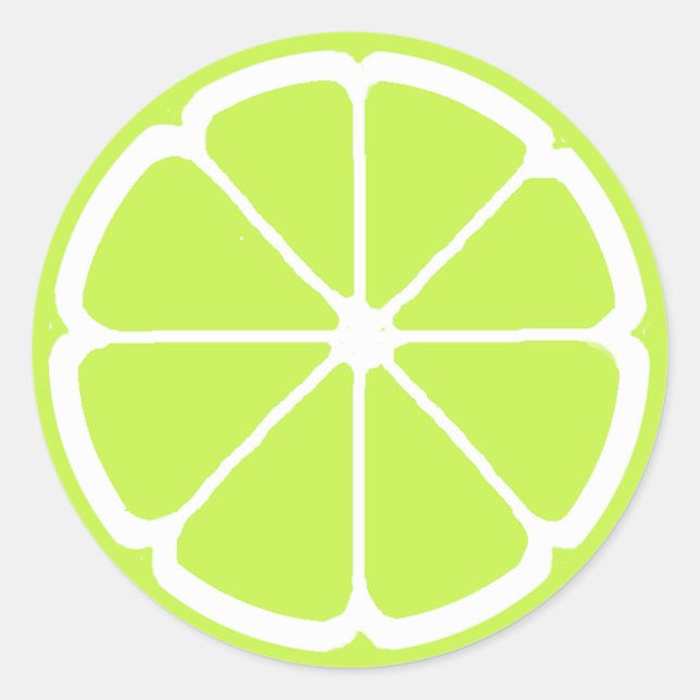 Pegatina Redonda LIME SLICE de SHARON SHARPE (Anverso)