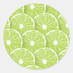 Pegatina Redonda Lime Slices
