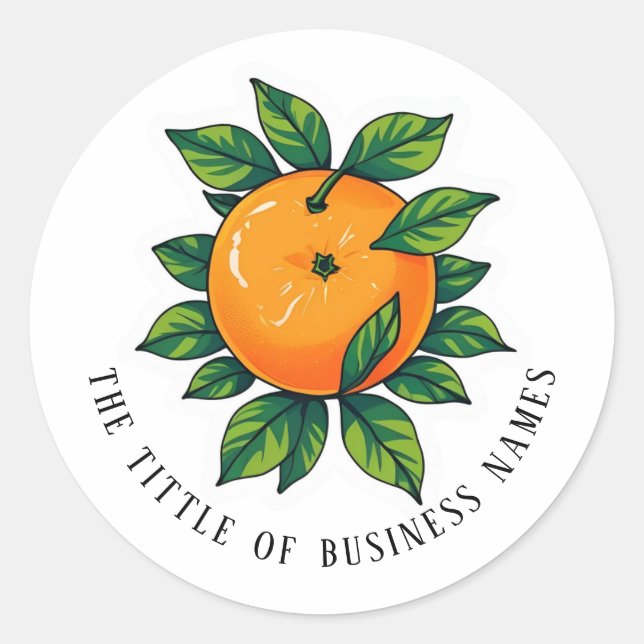 Pegatina Redonda Limencello | Black & White Modern Text  (Anverso)