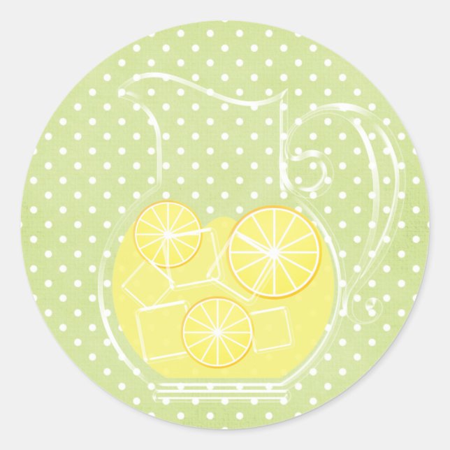 Pegatina Redonda Limonada (Anverso)