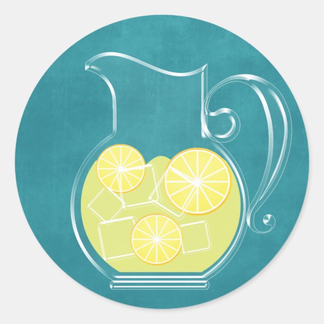 Pegatina Redonda Limonada (Anverso)