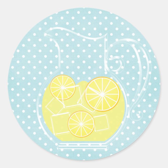 Pegatina Redonda Limonada (Anverso)