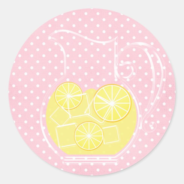 Pegatina Redonda Limonada (Anverso)