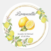 limoncello acuarela limón boda verano