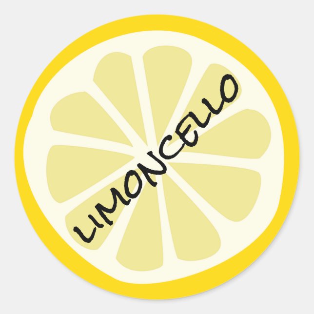 Pegatina Redonda Limoncello Mason Jar casero (Anverso)