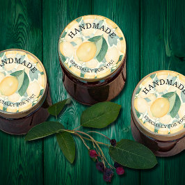 Pegatina Redonda Limones Cítricos HECHOS A MANO para Ti