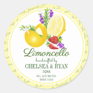 Pegatina Redonda Limones de Limoncello