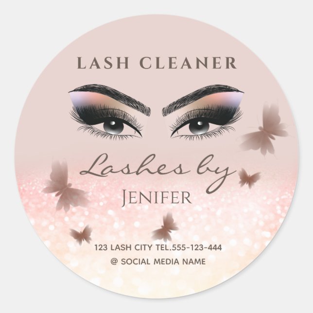 Pegatina Redonda limpiador de latigazos de extensión de salpicadura (Anverso)