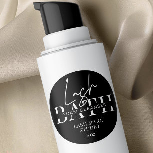 Pegatina Redonda Limpieza de extensiones de latiguillo minimalistas