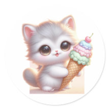 lindo gatito con helado