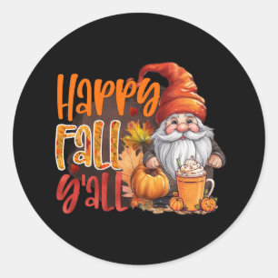 Pegatina Redonda lindo Happy Fall