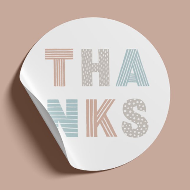 Pegatina Redonda Lindo pastel gracias. Cumpleaños de niños / Baby S (Subido por el creador)