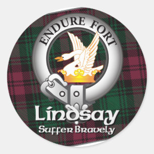 Pegatina Redonda Lindsay Clan