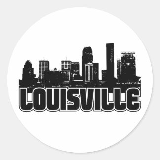 Pegatina Redonda Línea aérea de Louisville