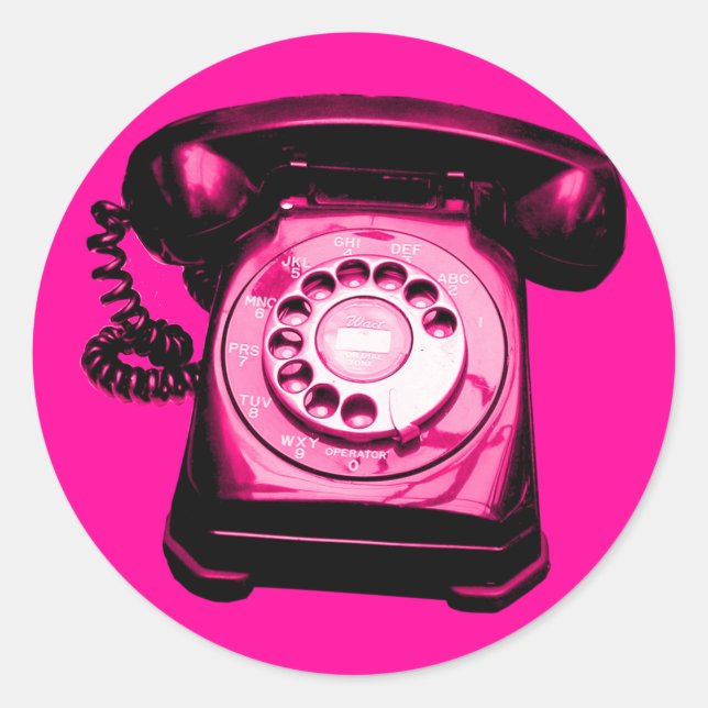 Pegatina Redonda Línea directa Crimson (Anverso)