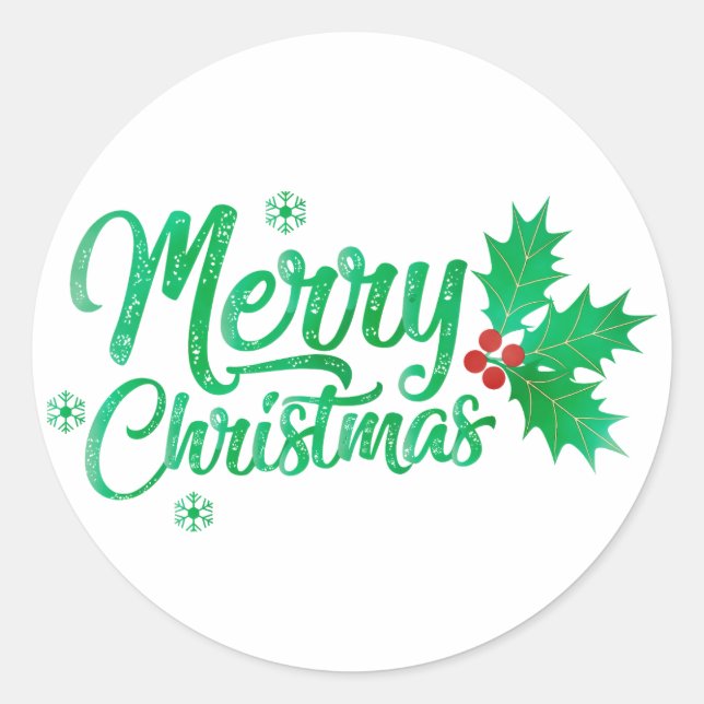 Pegatina Redonda línea retro verde feliz cumpleaños (Anverso)