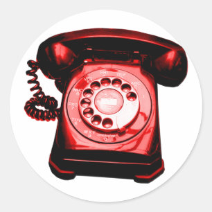 Pegatina Redonda Línea roja directa