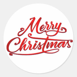 Pegatina Redonda línea roja retro feliz