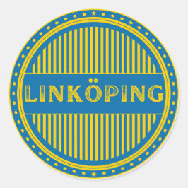 Pegatina Redonda Linköping City Pride Emblem – Swedish Identity