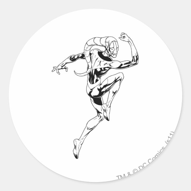 Pegatina Redonda Linterna azul 3 (Anverso)