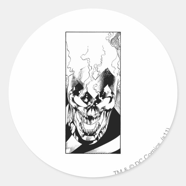 Pegatina Redonda Linterna negra (Anverso)