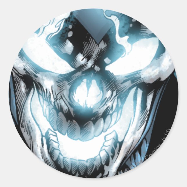 Pegatina Redonda Linterna negra - Color (Anverso)