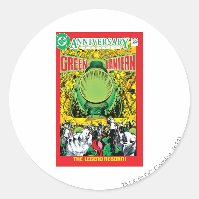 Pegatina Redonda Linterna verde - La leyenda renacida (Anverso)